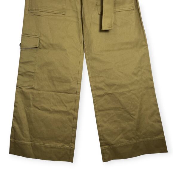 NEW Proenza Schouler White Label Cotton Twill Cargo Pants SIZE 6 Khaki Green NWT - Picture 12 of 16